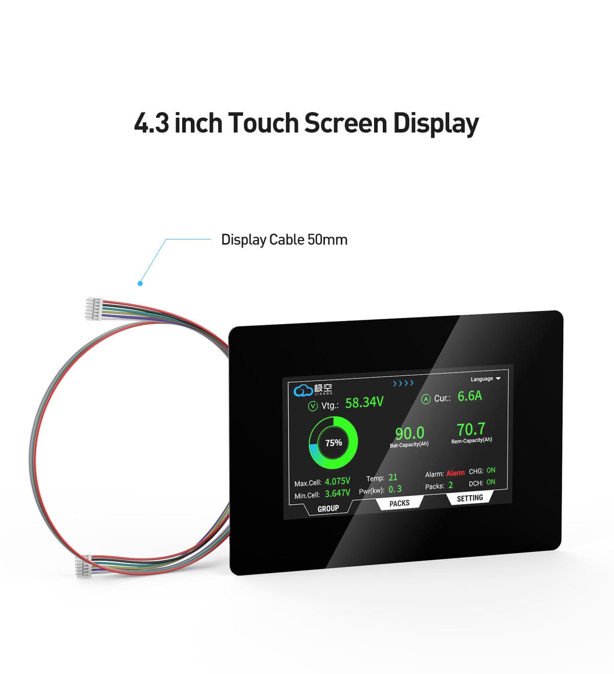 JK-BMS 4.3 Touch Screen V19 image 1