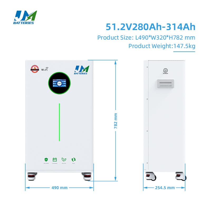 JME 16kWh 51.2V 314Ah LiFePO4 Battery Pack image 1