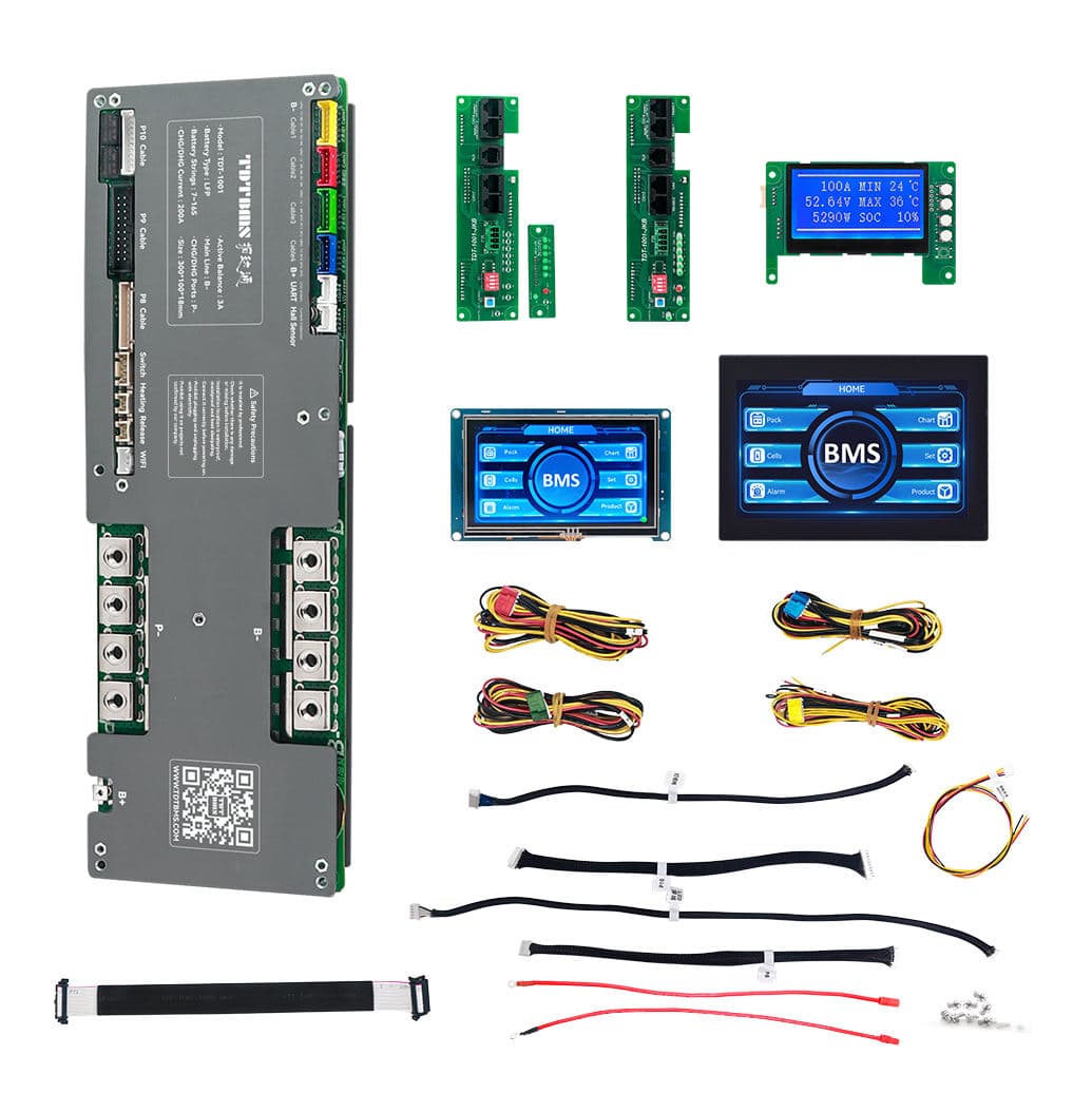 TDT-BMS Home ESS 7-16S Rated 200A Balance 3A with 4.3" Touch Display image 1